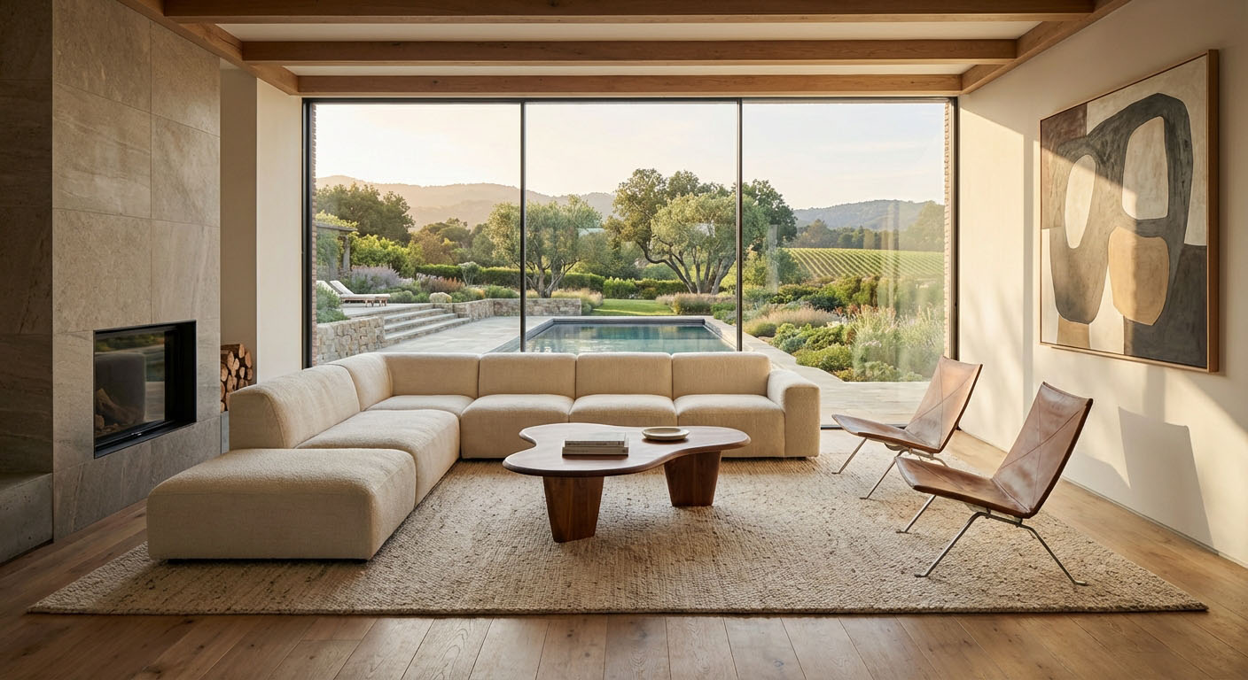 Contemporary style virtual staging example